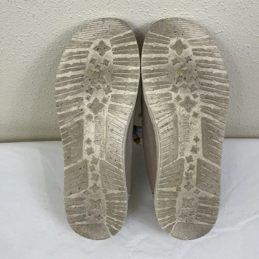 Hey Dude Wendy Fringe Slip On Shoes Womens 8 Beaded Metallic